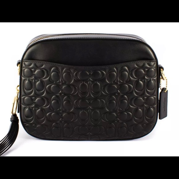 Coach black leather camera bag new with tags - Picture 1 of 15